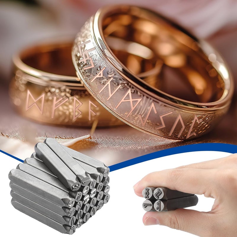 Lingvee Metal Stamp Set 6mm Steel Metal Stamping Tool Set for Jewelry Making Punch Set for Plastic Wood Leather Hand Stamping Projects, up to 56HRC - Image 4